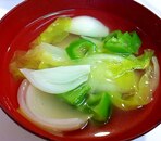残り野菜の和風スープ